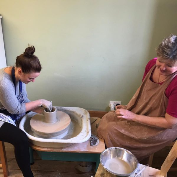 using a potters wheel