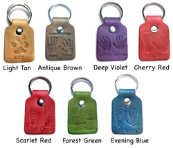 colour leather key fob