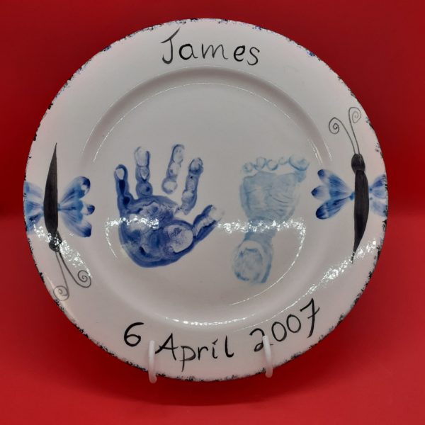 mothers day hand print plate